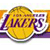 A pixelated circular icon with a yellow basketball texture, featuring purple text 'LAKERS' and the number '25', set against an orange background.