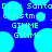 Pixelated blue background with light blue circular shapes and repeated text reading "Dear Santa Christmas GIMME" in blocky white letters.