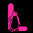 Pink penguin-themed letters spell 'LOL' and 'LA' on black background with two distinct animation states showing different penguin poses.