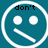 Three teal circular icons with white outlines and sad expressions, each containing distinct text above the face.