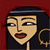 Pixelated cartoon character with dark hair and hoop earrings on left, green text "Original Icons .com" on right against red and green backgrounds.