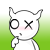 Nine of identical cartoon character with white body, black outline, pink cheeks, and small horns in various facial expressions including question marks above head