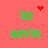 Green text 'ivy' and 'kevin' on coral background with red pixelated heart or starburst symbols above each name in different frames.