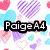 Animated icon with heart patterns, a purple-haired figure, and text overlays including "PaigeA4" and "Michelle V2Chloe C 163".
