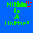 Green pixelated text on blue background reads "Nithin Is A Hotte!" with red heart symbol replacing 'i' in Nithin.