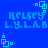 Blue background with repeated light blue text and square-dot patterns in a