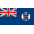 Static pixelated icon of a blue flag with Union Jack in top-left and circular emblem on right side.