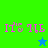 Pixelated text 'IT'S ME' in pink with a blue star on green background and a green star on blue background, alternating between two color schemes.