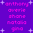 Purple background with pink text listing names and white star shapes scattered throughout.