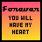 Pixelated icon with gradient background displaying text 'Fonarren' and 'YOU WILL HAVE MY HEART', showing animation variations in lettering.