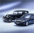 Pixelated image of a dark-colored sedan with visible headlights and windows against a light blue gradient background.