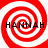 Four identical red and white spiral patterns arranged in a , each with the text HANNAH overlaid in black capital letters