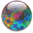 A static 48x48 pixel buddy icon featuring a colorful, abstract spherical shape with blended rainbow hues and subtle shading effects.