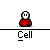 Pixel art of small icons showing a red-shirted figure in various poses with green status boxes displaying 'DIALING...', 'NO SERVICE', and speech bubbles reading 'I HATE' and 'YOU!!!'