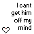 four and five displaying repeated text "I cant get him off my mind" with heart symbols showing color variations