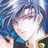 Pixelated anime-style character with blue hair and white face on left, black background with silver text "Anime IM" and signature on right in a 2x1 contact sheet layout.