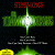Static pixel art icon featuring a green and white spaceship-like object with red text above, yellow element below, and dark background.