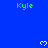 Blue background with green 'Kyle' text and white pixel hearts scattered across the scene.