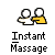 Two side-by-side animated frames of a pixelated buddy icon showing two stick figures with white heads and yellow bodies, one figure extending its hand toward the other against a gray background.
