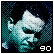 Pixelated icon with light blue and white abstract shape against dark teal checkered background, displaying '90' in bottom right corner.