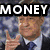 A four- with text overlays: MONEY, CASH, HOES, and a blank , featuring a man in a suit and a person in a white shirt