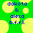 Green background with yellow circular shapes and blue pixelated text reading 'dakota & alexa b.f.f.l.' in two identical side-by-side arrangements.