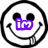 Four identical cartoon smiley faces arranged in a , each with black eyes and mouth; three display colored text overlays while one is blank