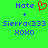 Green background with blue text reading 'Note', '+', 'Sierra(333)', and 'XOXO' in pixelated font, plus a red heart symbol.