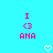 Pixelated pink text and symbols on cyan background with two white heart outlines below.