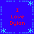 Blue background with cyan dotted borders and star motifs, red text "I Love Dylan" repeated four times in a