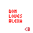 Red pixelated text reads 'DOM LOVES ALEXA' on white background with two identical red '<3' symbols below.