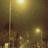 A pixelated nighttime street scene with two glowing streetlights and a tall pole, next to a black background with white pixelated text reading 'jumbledore?'.