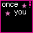 A 5x5 contact sheet of animated frames from a pink and black AIM buddy icon showing text animation about love, with stars and dotted lines as decorative elements.