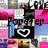 Animated sequence showing a of pixelated icons with repeated heart symbols, changing text elements, and color variations across frames