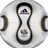A circular icon with a silver-toned background features a central hourglass shape outlined in black, containing pixelated gray and white patterns.