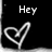 Black background with white neon-style heart outline; text changes from 'Hey' to 'Beautiful' to '<3'