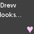 Dark gray background with white pixelated text and three pink heart icons arranged in a triangular pattern.