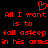 Red pixelated text on black background with a heart symbol above the words "All I want is to fall asleep in his arms" repeated twice.
