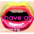 Pixelated lips with rainbow gradient outline and pink text overlay reading 'i have an ambition for color'