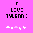 Pixelated text on pink background with animated heart sequence changing from white to light purple.