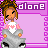 Pixel art character with brown braided hair sits in gray pants, white shirt with pink heart, against purple background with 'done' text.