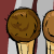 Animated contact sheet of 18 frames showing a cartoon coconut shy game icon with brown coconuts on sticks against striped background.