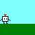 Pixel-art robot icons with red or purple antennae, blue feet, and 'LOVE STINKS' text on green backgrounds across multiple