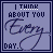 A contact sheet of seven animated frames showing a static text-based buddy icon with changing letter highlights on a purple background.
