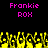 Pixelated text 'Frankie ROX' in pink appears above a yellow pixelated crowd on black background.