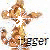 Animated contact sheet showing three frames of a cartoon tiger character in different poses with the text "tigger" below each frame on a white background.