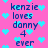 Pixelated text and heart symbols on a pink background with blue lettering.