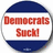 Circular icon with blue top and bottom sections, white middle section containing red text reading "Democrats" above "Such!"