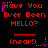 Red pixelated text on black background with purple star accents, repeating 'Have You Ever Been MELLO?' and '(near!)' in a pattern