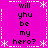 A static pixel art image with a bright pink background, white decorative borders, and repeated text reading 'will yhu be my hero?' in black pixelated font.